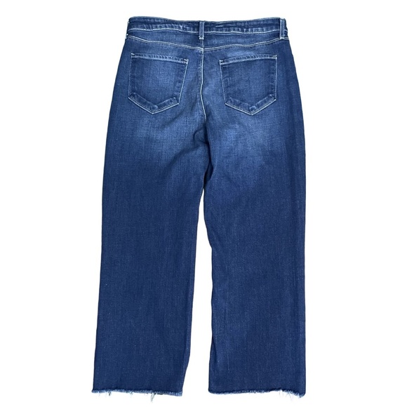 L'AGENCE Wanda Wide Leg High Rise Crop Uncut Hem Frisco Indigo Blue Wash Size 30 - Picture 4 of 11